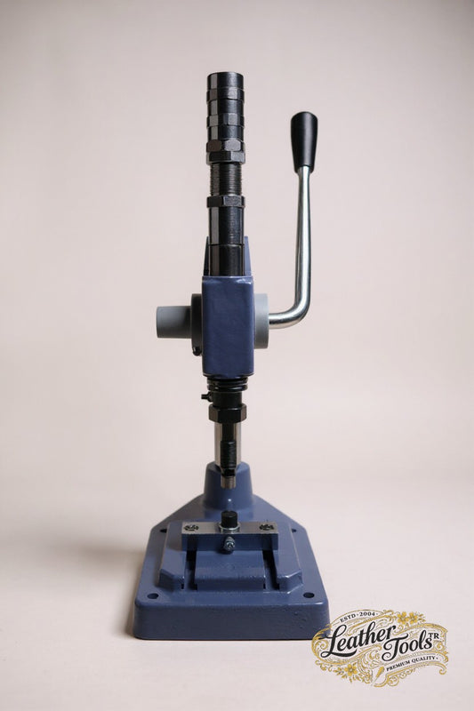 Deri el işleri için darbeli tulumba pres el presi ön görünüm