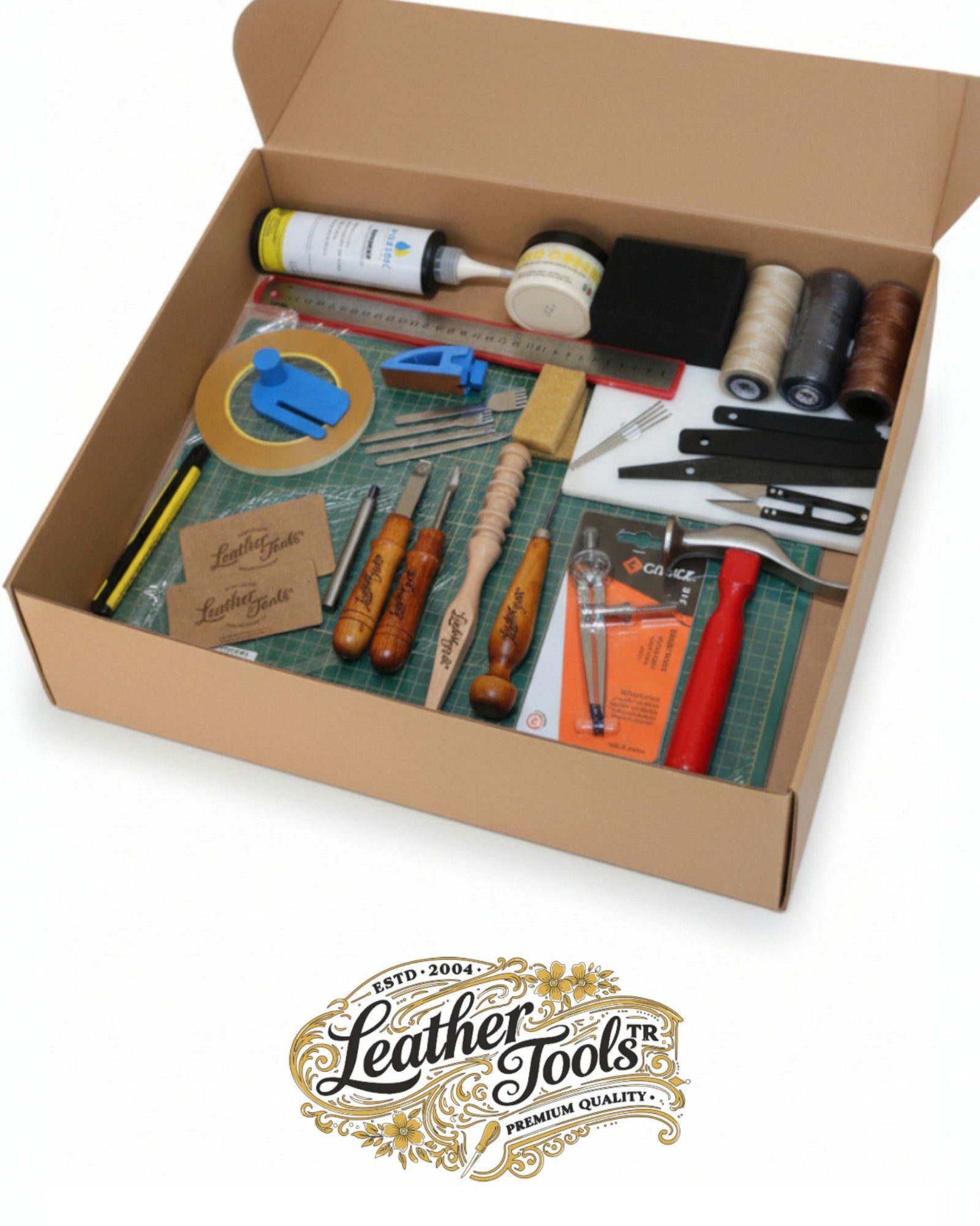 Deri hobi başlangıç seti – profesyonel deri el aletleri ve sarf malzemeleri