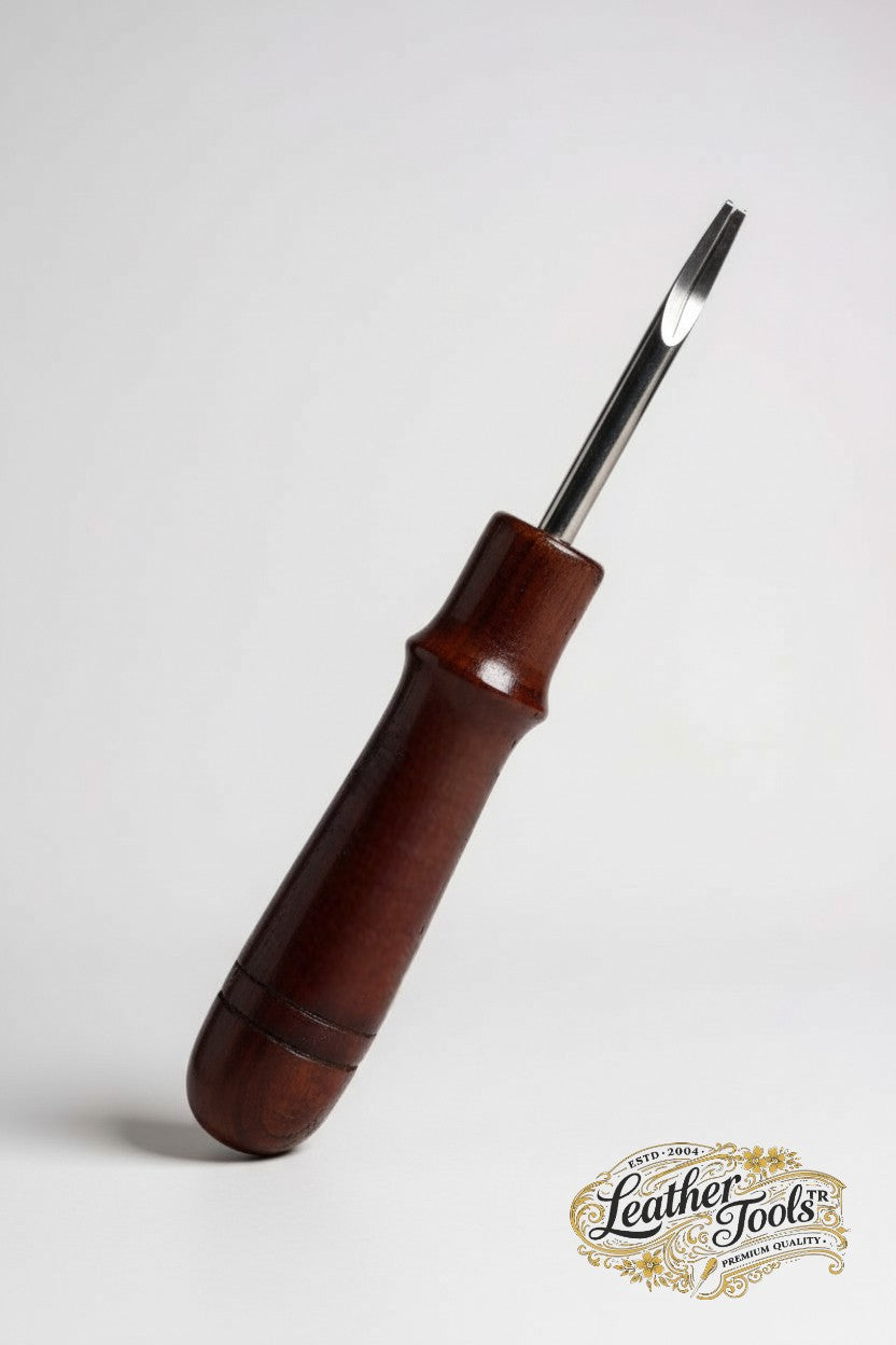 Deri kenar düzeltme linörü ile yuvarlatılmış kenarlar