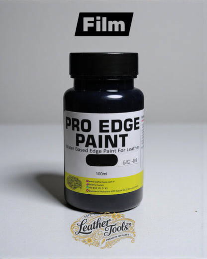 Film tabaka oluşturan deri kenar boyası siyah - pürüzsüz ve parlak deri kenarları için