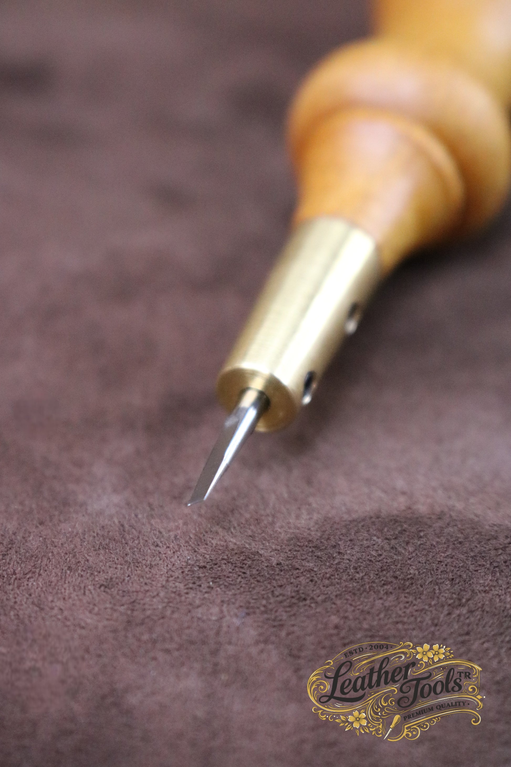 leathercraft için fransız tipi deri biz yakın çekimi