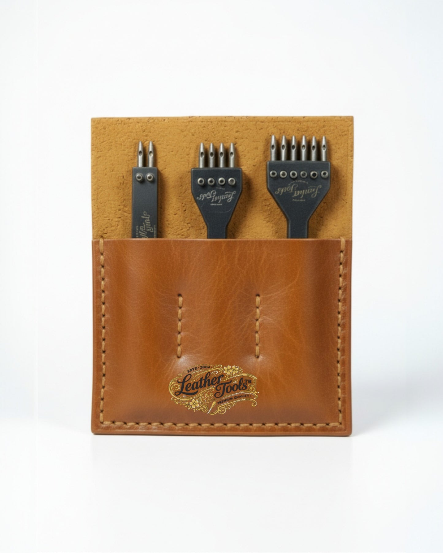 Çatal zımba seti 2-4-6 diş 4mm aralıklı deri dikiş delme zımbası deri el aleti LeatherToolsTR