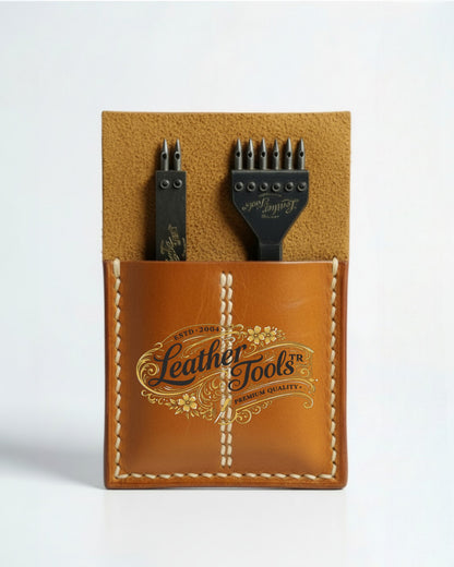 Çatal zımba seti 2 ve 6 diş 4mm diş düz hat deri delme zımbası deri hobisi için