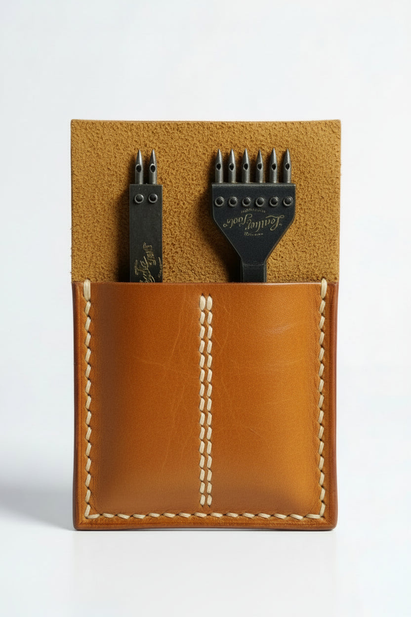 Çatal zımba seti 2li ve 6lı 5mm aralıklı deri el aleti