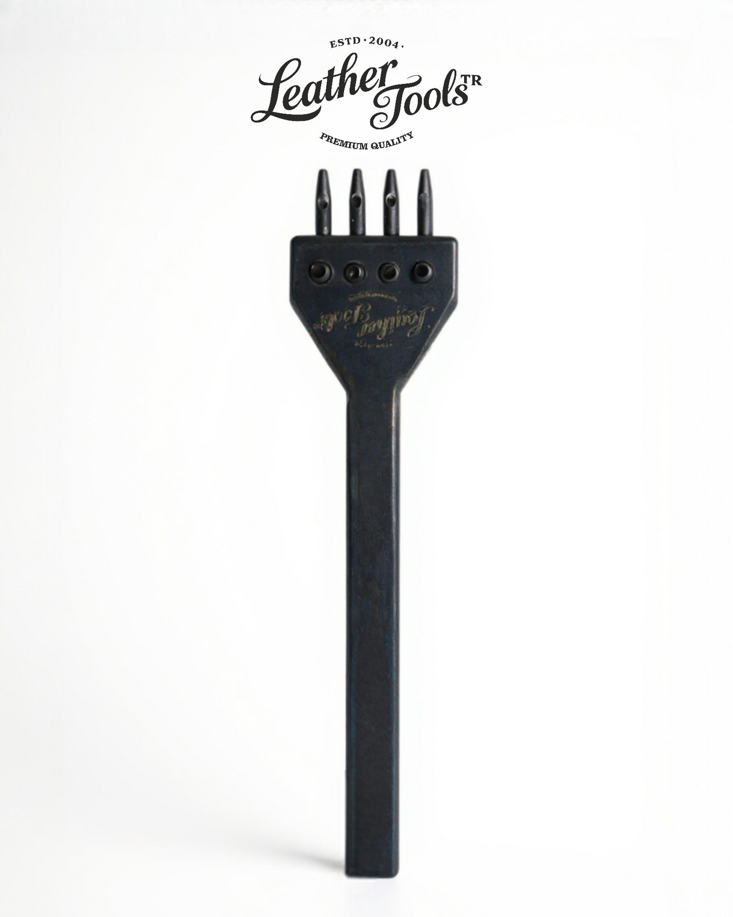 Çatal zımba deri dikiş deliği açmak için kullanılan 5mm aralıklı 4 dişli deri el aleti