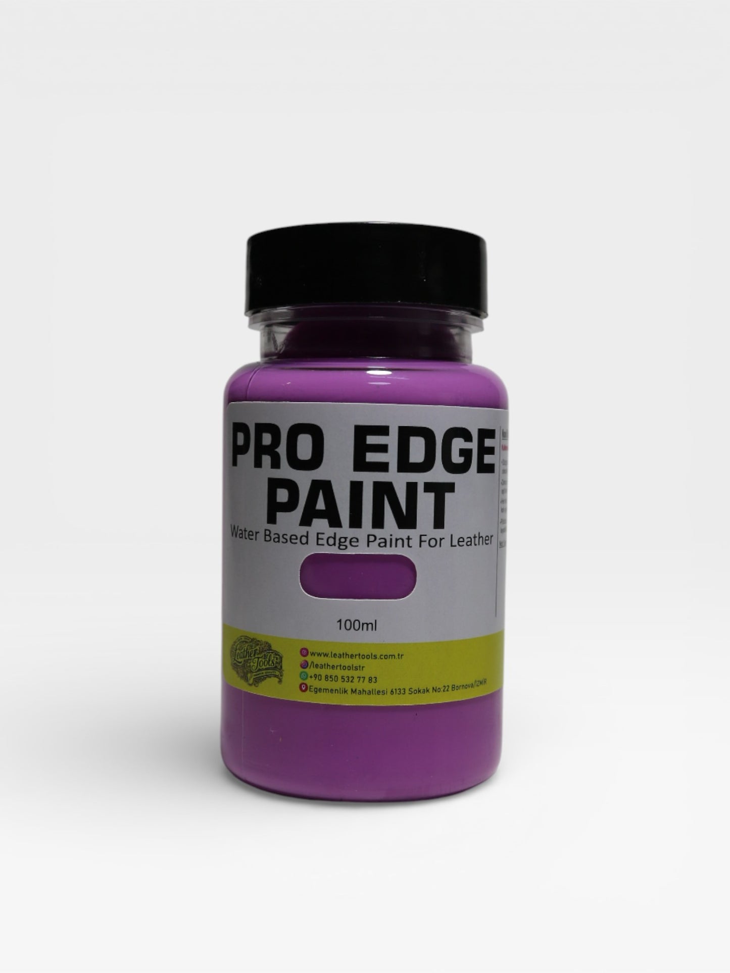 Fuşya deri kenar boyası 100 ml – el yapımı deri aksesuarlar için
