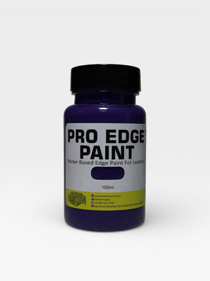 Mor deri kenar boyası 100 ml su bazlı – özel tasarım deri kenarları için