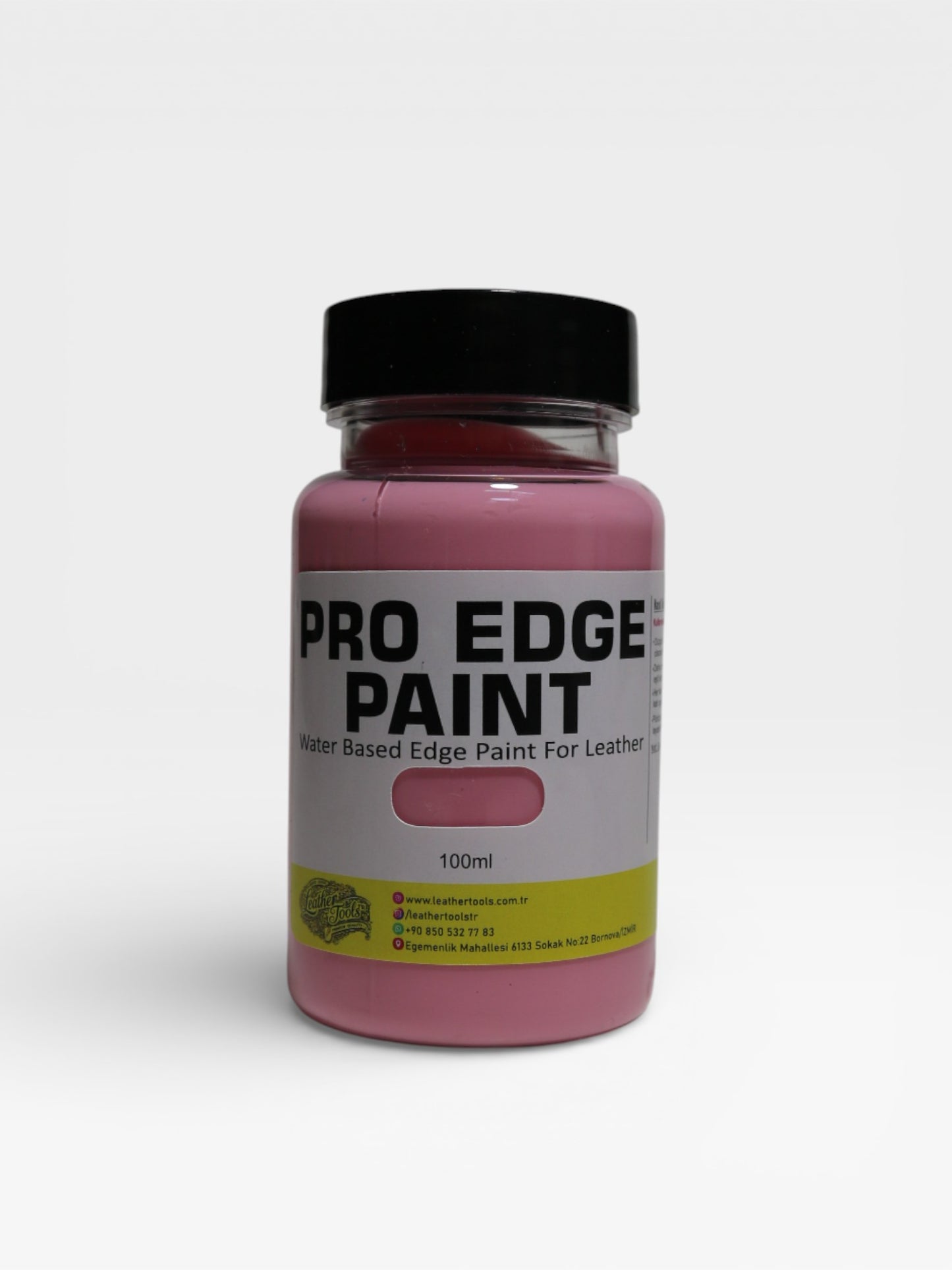 Pembe deri kenar boyası 100 ml su bazlı – el yapımı deri projeleri için