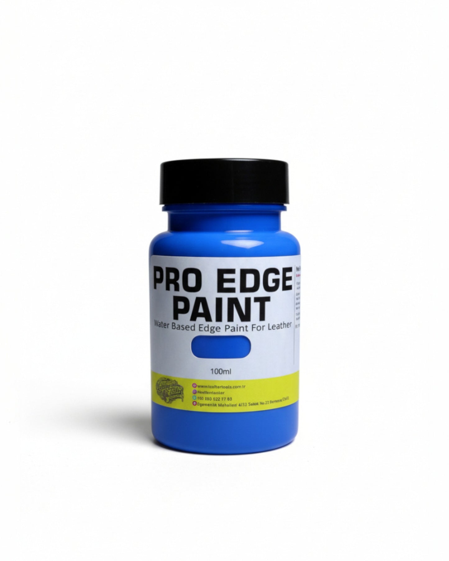 Saks mavi deri kenar boyası 100 ml – parlak ve net kenar bitişi