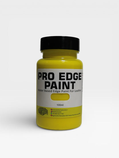 Sarı su bazlı deri kenar boyası 100 ml – canlı renkli kenar bitirme