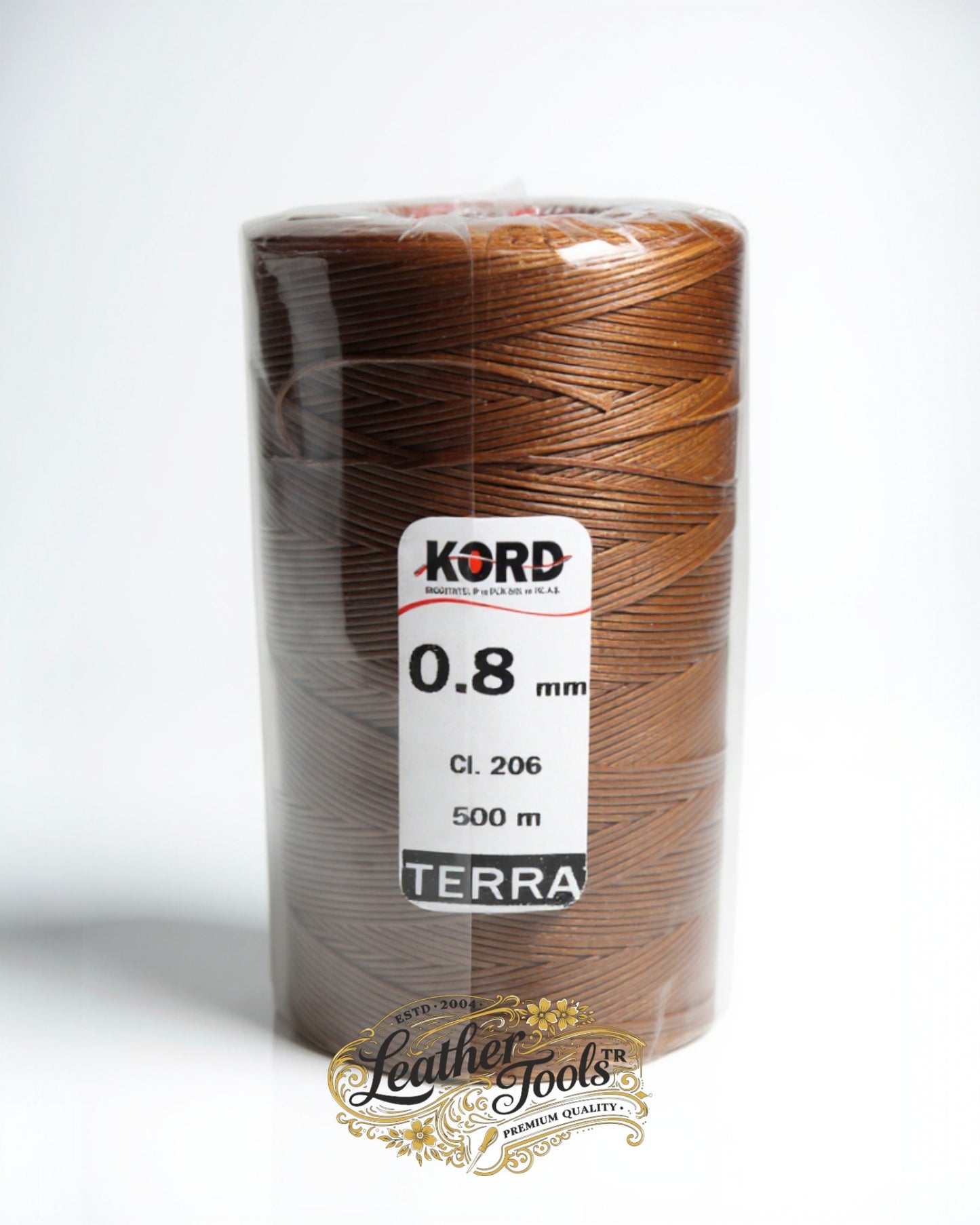 KORD TERRA 0.8 mm mumlu saraç ipi taba renk – deri el işçiliği için