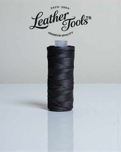 0.55 mm mumlu saraç ipi siyah – saat kordonu ve ince deri dikişi