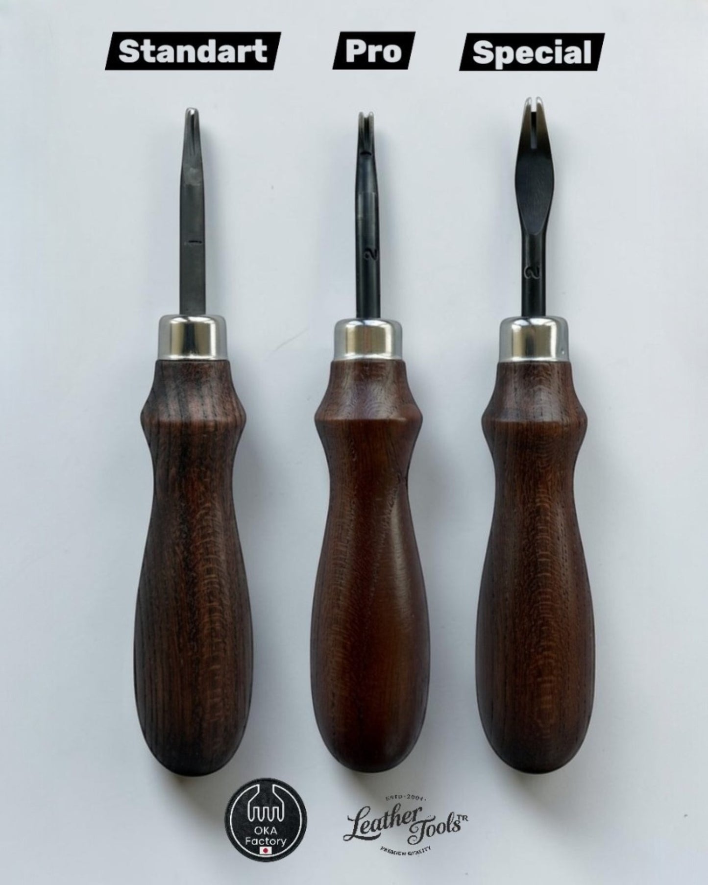 OKA Factory 1.0mm Japon deri kenar düzeltme linörü (edge beveler) Standart, Pro ve Special serileri.