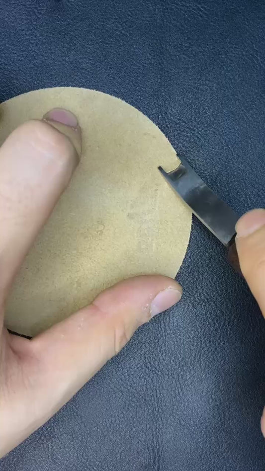 Skiving knife ile kat yerlerinde pürüzsüz deri inceltme