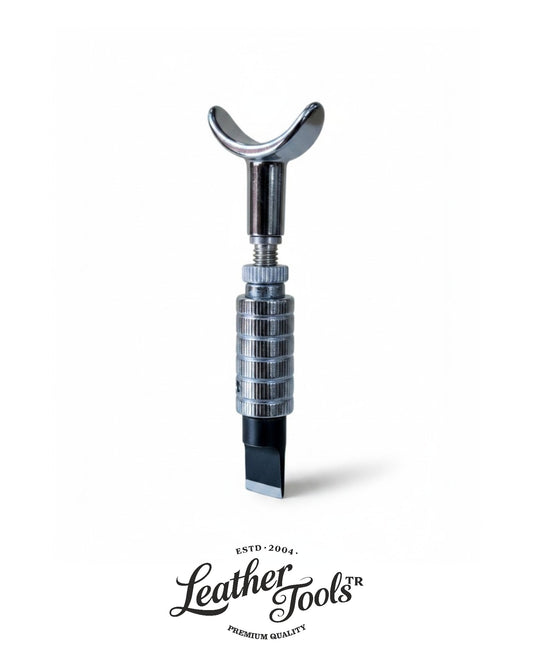 LeatherToolsTR yüksekliği ayarlanabilir çelik deri desen ve oyma bıçağı (swivel knife).