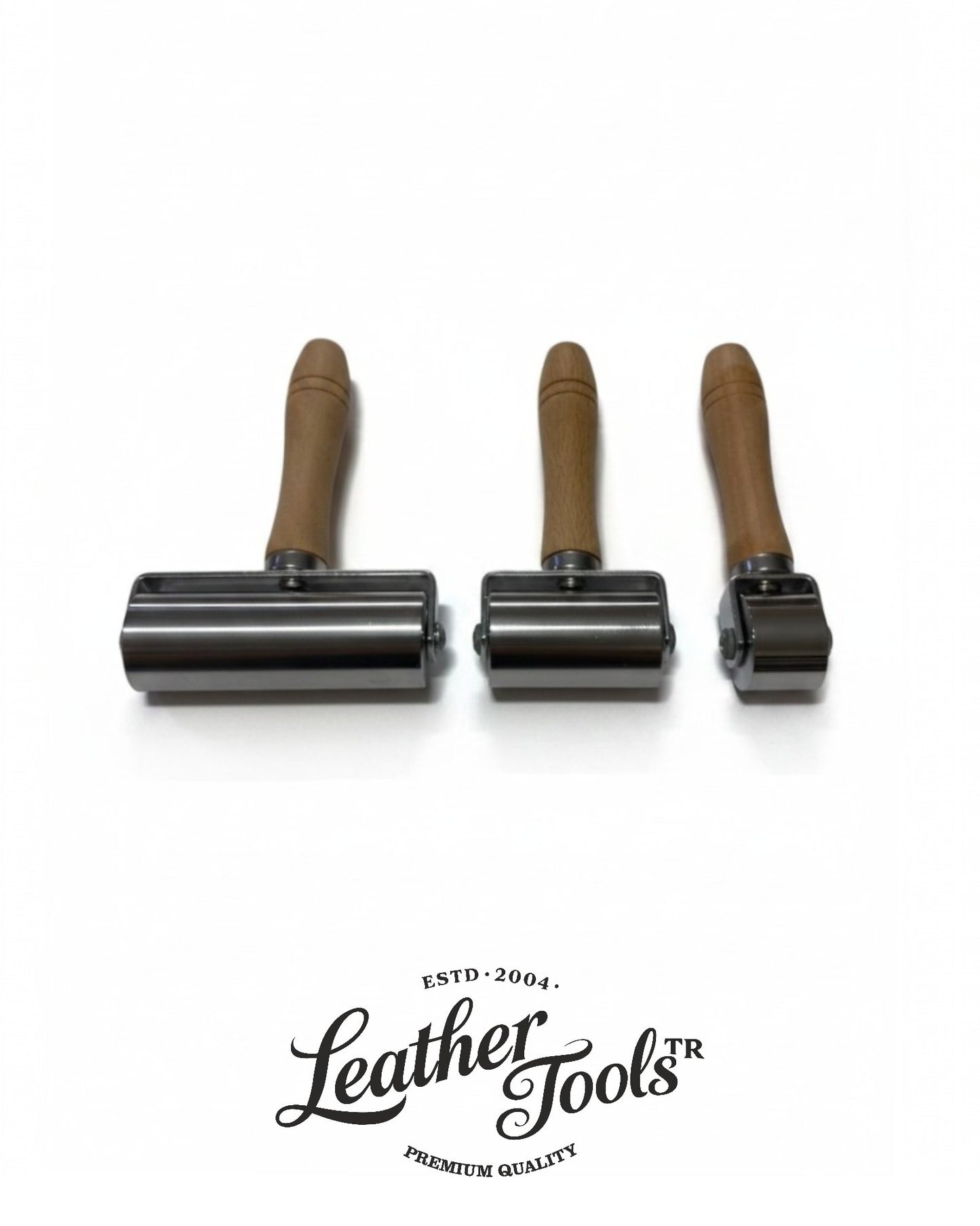 LeatherToolsTR profesyonel deri yapıştırma ve dikiş ezme silindiri 3'lü set.